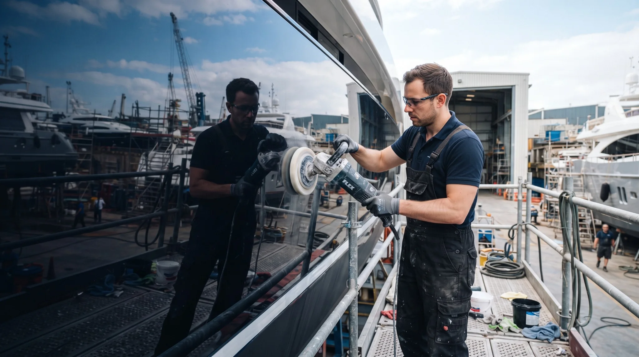 Painting & Polishing — Victory Marine work