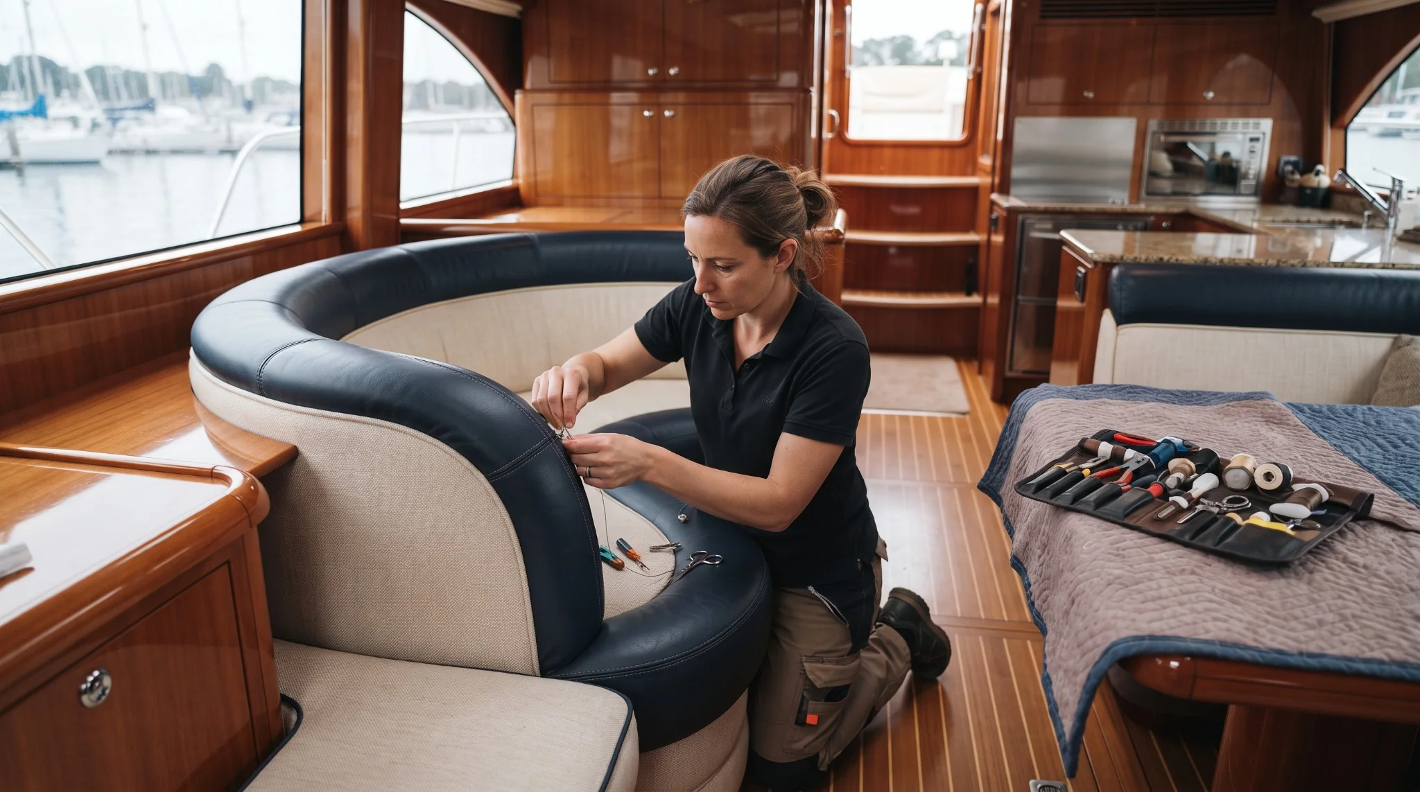 Yacht interior and upholstery work