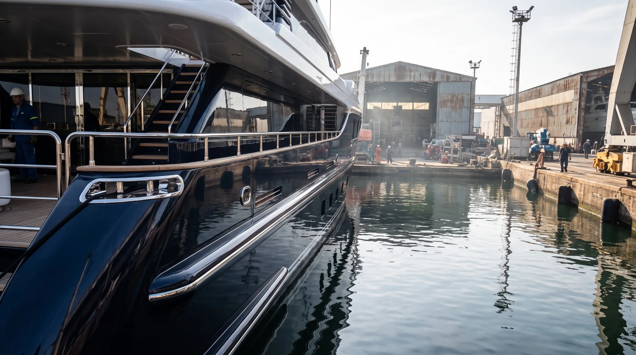 Yacht maintenance yard